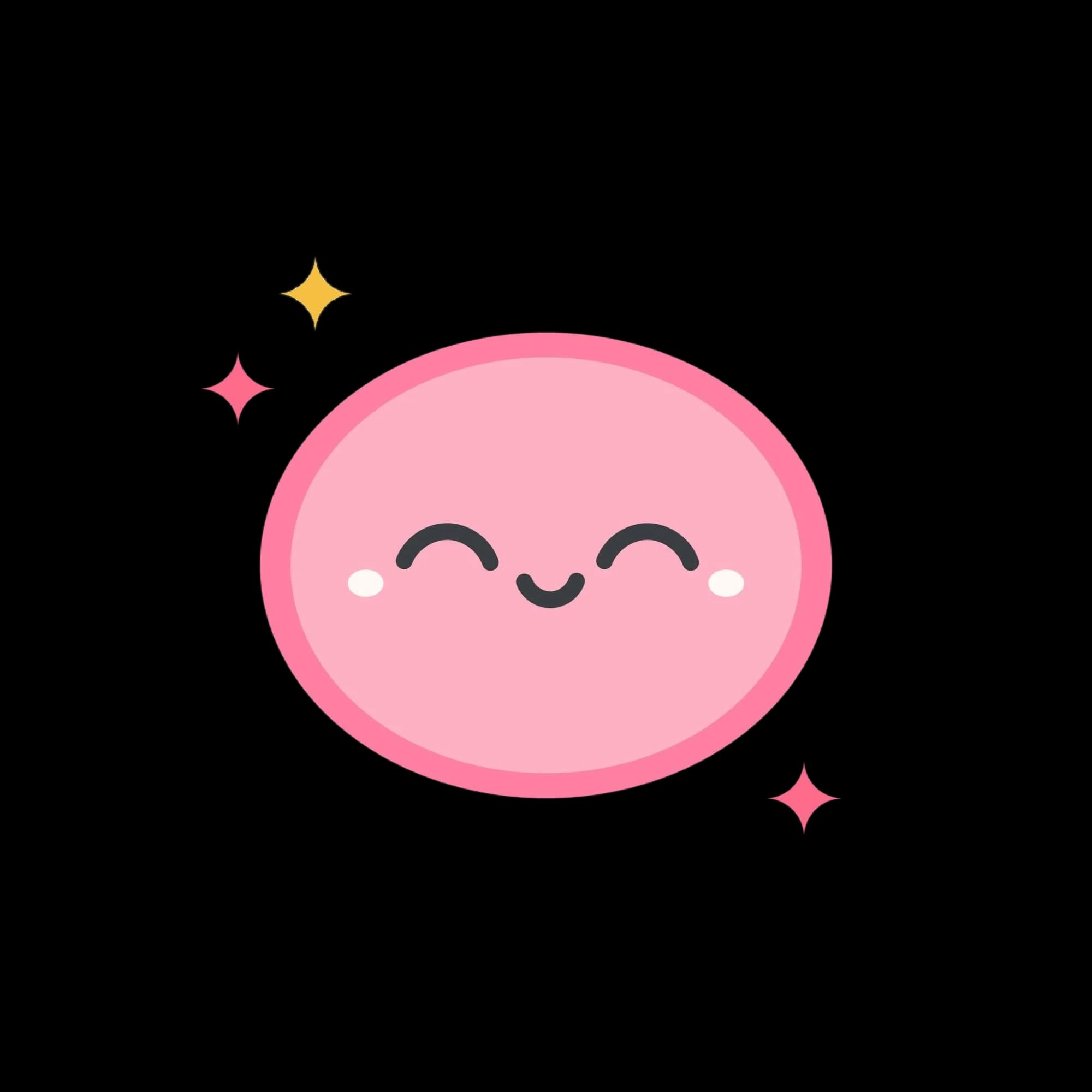 Toppi, the smiling pink mascot